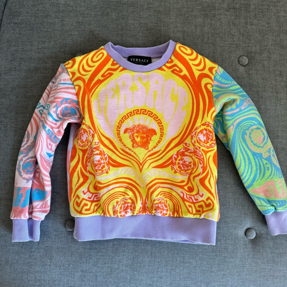 Versace kids colorful print sweatshirt size 8